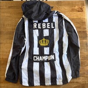 Rebel Minds Champion Black and White Windbreaker Jacket XL